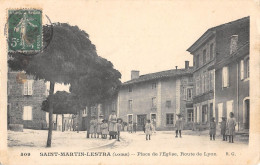 CPA 42 SAINT MARTIN LESTRA / PLACE DE L'EGLISE / ROUTE DE LYON - Other & Unclassified