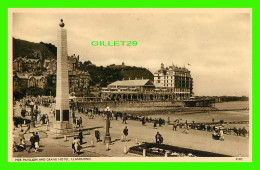 LLANDUDNO, PAYS DE GALLES - PIER PAVILION AND GRAND HOTEL - ANIMATED WITH PEOPLES  - HARVEY BARTON AND SON LTD - - Caernarvonshire