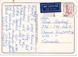 69683 - Bund - 1993 - 200Pfg V Suttner EF A LpAnsKte LUEBECK - ... -> Prince Rupert, BC (Canada) - Storia Postale