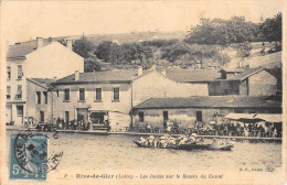 CPA 42 RIVE DE GIER / LES JOUTES SUR LE BASSIN DU CANAL - Rive De Gier