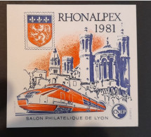 Bloc CNEP 2 Non Dentelé Rhonalpex 1981 Neuf** - CNEP