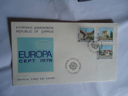 CYPRUS  FDC  EUROPA 1978 BUILDING - 1978
