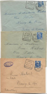 LETTRE AFFRANCHISSEMENT GANDON -OBLITEREE CAD  AIZENAY - ANNEE 1953 - Mechanical Postmarks (Other)