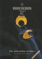 Publicité Parfum BOUCHERON De Boucheron Paris - Format A4 (Voir Photo) - Publicités Parfum (journaux)