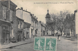 CPA 42 SAINT ROMAIN LA MOTTE / PLACE DE L'EGLISE - Otros & Sin Clasificación