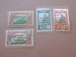 TIMBRE DE FRANCE ANCIENNE COLONIE NIGER N°89/92 - SECOUR NATIONAL - OBLITERE AVEC CHARNIERE (Pochette Roses) - Used Stamps