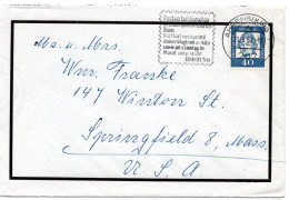 69702 - Bund - 1962 - 40Pfg Lessing EF A Bf AHRENSBURG - ... -> Springfield, MA (USA) - Brieven En Documenten