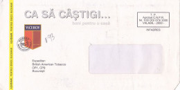 VICEROY CIGARETTES ADVERTISING PREPAID SPECIAL COVER, 2000, ROMANIA - Covers & Documents