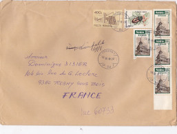 HOTEL, BEETLE, CHURCH, STAMPS ON COVER, 1998, ROMANIA - Brieven En Documenten