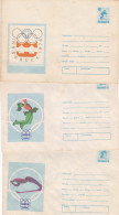 OLYMPIC GAMES, INNSBRUCK'76, WINTER, COVER STATIONERY, ENTIER POSTAL, 5X, 1975, ROMANIA - Winter 1976: Innsbruck