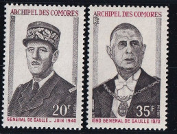 Thème Général De Gaulle - Comores N°77/78 - Neuf ** Sans Charnière - TB - De Gaulle (General)