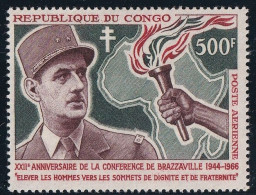 Thème Général De Gaulle - Congo Poste Aérienne N°38 - Neuf * Avec Charnière - TB - De Gaulle (Général)