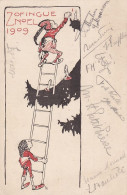 Zofingue Noel 1909 Lutin Elf Elves  Sapin Christmas Tree Imp. Borel Neuchatel - Neuchâtel