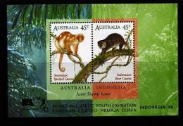 AUSTRALIA - 1996 FAUNA AUSTRALIA-INDONESIA JOINT ISSUE MS OVPT INDONESIA 96 MINT NH - Blocks & Kleinbögen