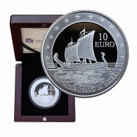 Malta 10 Euro 2011 Silver Proof Coin Box & CoA Phoenicians In Malta Ship 01826 - Malte