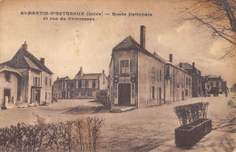 CPA 42 SAINT MARTIN D'ESTREAUX / ROUTE NATIONALE / RUE DU COMMERCE - Autres & Non Classés