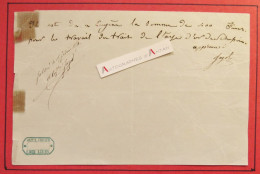 ● JAZET Graveur 7 Rue Lancry à Paris - 1854 - Pièce Autographe Signée Père (Jean Pierre Marie) Ou Un De Ses Fils ? - Maler Und Bildhauer