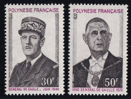 Thème Général De Gaulle - Polynésie N°89/90 - Neuf ** Sans Charnière - TB - De Gaulle (Général)