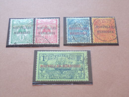 NOUVELLES HEBRIDES 1908 N°1/5 - OBLITERE AVEC CHARNIERE (Pochette Roses) - Used Stamps