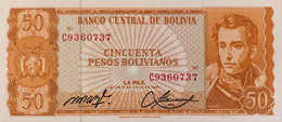 Bolivia 50 Pesos Bolivianos, P-162 (L.1962) - UNC - Signature Variety - Bolivien