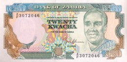 Zambia 20 Kwacha, P-32b (1989) - UNC - Signature 9 - Zambie