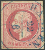 HANNOVER 14 O, HAAREN, Blauer K2 Auf 1 Gr. Rosa, Pracht - Hanovre