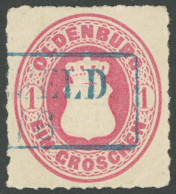 OLDENBURG 17B O, 1867, 1 Gr. Karmin, Durchstich 10, Pracht, Mi. 70.- - Oldenburg