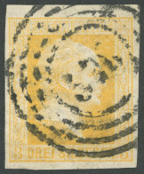 PREUSSEN 8b O, 1857, 3 Sgr. Gelb, Pracht, Mi. 120.- - Other & Unclassified