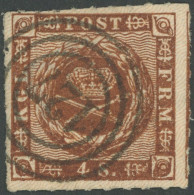 SCHLESWIG-HOLSTEIN DK 7a O, 127 (OLDENBURG) Auf 4 S. Liniert Mit Privatem Durchstich 91/2, Kabinett, R!, Fotoattest C.A. - Schleswig-Holstein