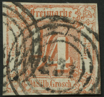 THURN Und TAXIS 13 O, 1861, 1/4 Gr. Rötlichorange, Nummernstempel 231, Voll-überrandig, Pracht - Other & Unclassified