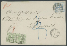 THURN Und TAXIS 33IB,41 Paar BRIEF, 1865, Mischfrankatur: 1 Kr. Gelblichgrün Im Waagerechten Paar Mit 6 Kr. Blau (üblich - Altri & Non Classificati