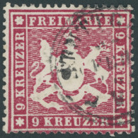 WÜRTTEMBERG 19xa O, 1860, 9 Kr. Karmin, Dickes Papier, Pracht, Gepr. Thoma, Mi. 160.- - Sonstige & Ohne Zuordnung