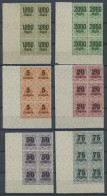 WÜRTTEMBERG 171-83 VB , 1923, Raute In Ziffer, Je Im Eckrandviererblock Aus Der Linken Unteren Bogenecke, Postfrisch, Pr - Other & Unclassified