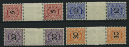 WÜRTTEMBERG ZS , 1911, 5,10,20 Und 30 Pf. Stempelmarken, Wz. Kreuze Und Ringe, Je Im Senkrechten Zwischenstegpaar, Steg  - Sonstige & Ohne Zuordnung