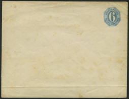 WÜRTTEMBERG U 2IAb BRIEF, 1862, 6 Kr. Hellblau, Großer Unregelmäßiger Überdruck, Klappenstempel 1, Format A, Ungebraucht - Sonstige & Ohne Zuordnung