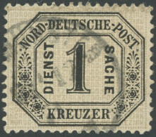 NDP D 6 O, 1870, 1 Kr. Schwarz/mattgrau, Pracht, Gepr. Bühler, Mi. 320.- - Other & Unclassified