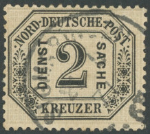 NDP D 7 O, 1870, 2 Kr. Schwarz/mattgrau, K1 SIGMARINGEN, Kleine Dünne Stelle Sonst Pracht, Mi. 1000.- - Otros & Sin Clasificación