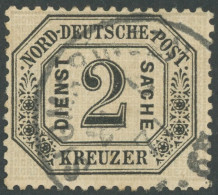 NDP D 7 O, 1870, 2 Kr. Schwarz/mattgrau, K1 SIGMARINGEN, Kleine Dünne Stelle Sonst Pracht, Mi. 1000.- - Altri & Non Classificati