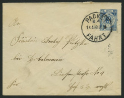 BERLIN B U BRIEF, PACKETFARHT GESELLSCHAFT: 1890, 3 Pf. Blau, Ganzsachenumschlag, Bedarfsbrief, Pracht - Private & Local Mails