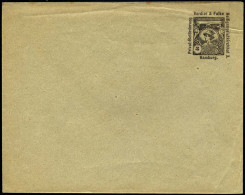 HAMBURG E U 1 BRIEF, HAMMONIA II: 1889, Umschlag 3 Pf. Schwarz Merkurkopf, Ungebraucht, Etwas Bügig Sonst Pracht - Posta Privata & Locale