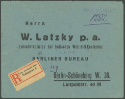 BAHNPOST Vom Auslande über Bahnpost 5, 1922, Auf Firmenbrief Aus Rumänien, Pracht - Maschinenstempel (EMA)