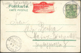 SST Bis 1918 01 BRIEF, BINGEN 20. VERBANDSSCHIESSEN 8/7 04, Auf Gruss Aus... Karte Dto. Mit 20 Pf. Germania, Feinst - Lettres & Documents