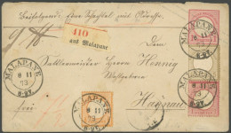 Dt. Reich 6,18/9 BRIEF, 1873, 5 Gr. Kleiner Brustschild Mit 1/2 Gr. (durchgehender Riss) Und 1 Gr. Großer Brustschild Al - Sonstige & Ohne Zuordnung