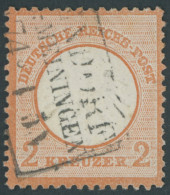 Dt. Reich 8 O, 1872, 2 Kr. Rötlichorange, Pracht, Befund Hennies, Mi. 400.- - Usati