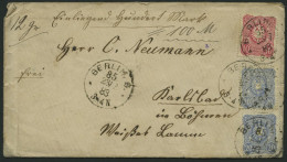 Dt. Reich 41/2 BRIEF, 1893, 10 Pf. Karmin Und 2x 20 Pf. Ultramarin Auf Geldbrief Mit Stempeln BERLIN S. 85, Feinst - Cartas & Documentos