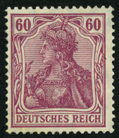 Dt. Reich 92Ia , 1911, 60 Pf. Graulila Friedensdruck, Pracht, Gepr. Jäschke, Mi. 250.- - Neufs