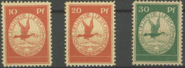 Dt. Reich I-III , 1912, Flugpost Am Rhein Und Main, Falzrest, Prachtsatz, Mi. 70.- - Sonstige & Ohne Zuordnung