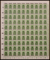 Dt. Reich 286 , 1923, 75 Tsd. Auf 300 M. Im Bogen (100), Platte 3, Rechter Rand Durchgezähnt, Mit HAN 5044.23, Mit Platt - Other & Unclassified