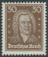 Dt. Reich 396 , 1926, 50 Pf. Bach, Postfrisch, Pracht, Gepr. Bühler, Mi. 170.- - Ungebraucht