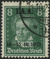 Dt. Reich 407 O, 1927, 8 Pf. I.A.A., Pracht, Mi. 85.- - Oblitérés